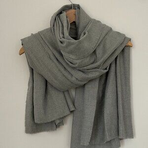 Soft Grey Shawl Scarf